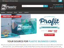 Tablet Screenshot of myplasticbusinesscard.com